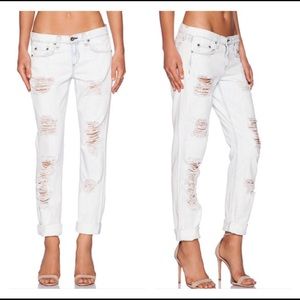 Rag & bone Rebel bleached distressed boyfriend jean size 25
